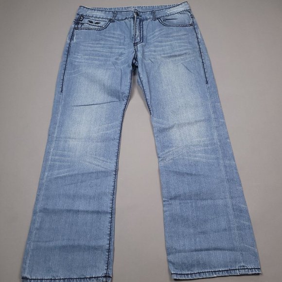 $400 Robins Jean D5484 Straight Born To Be Wild Loose Straight Made In USA 38x33 - Picture 2 of 12